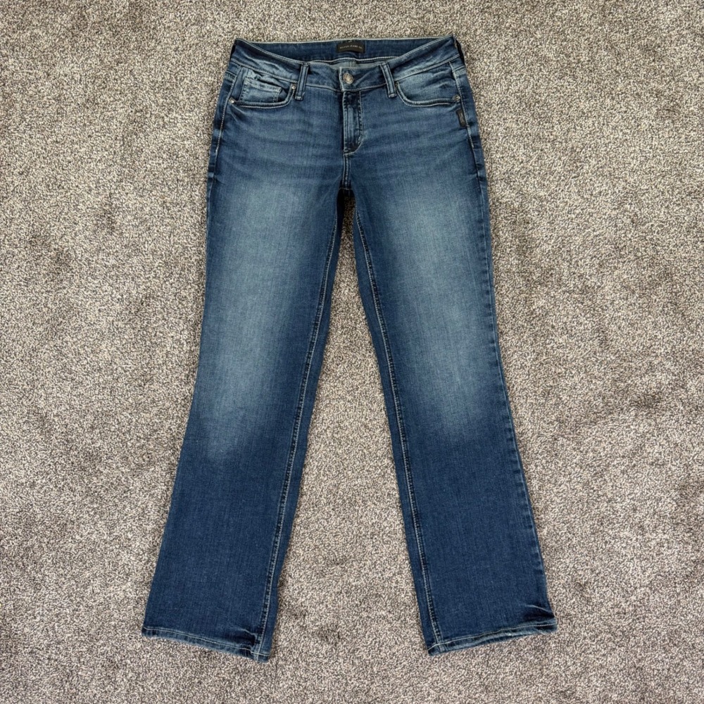 NEW Silver Jeans Co Suki Slim Boot Curvy Mid Rise Blue‎  Denim Womens 29x31